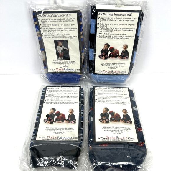 Zootie B. Little Leg Warmers Baby & Toddler Lot of 4 NEW One Size Beige Blue Blk - Picture 7 of 9